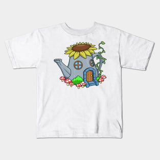 Fairy house in the watering can - Fairyhouse Kids T-Shirt